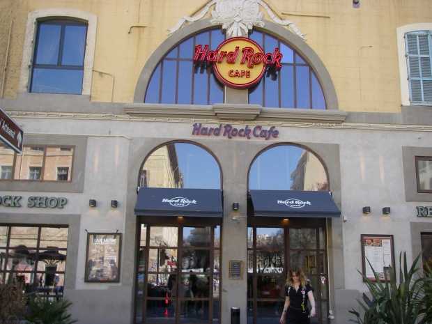 Hard Rock Cafe in Marseille on a sunny day